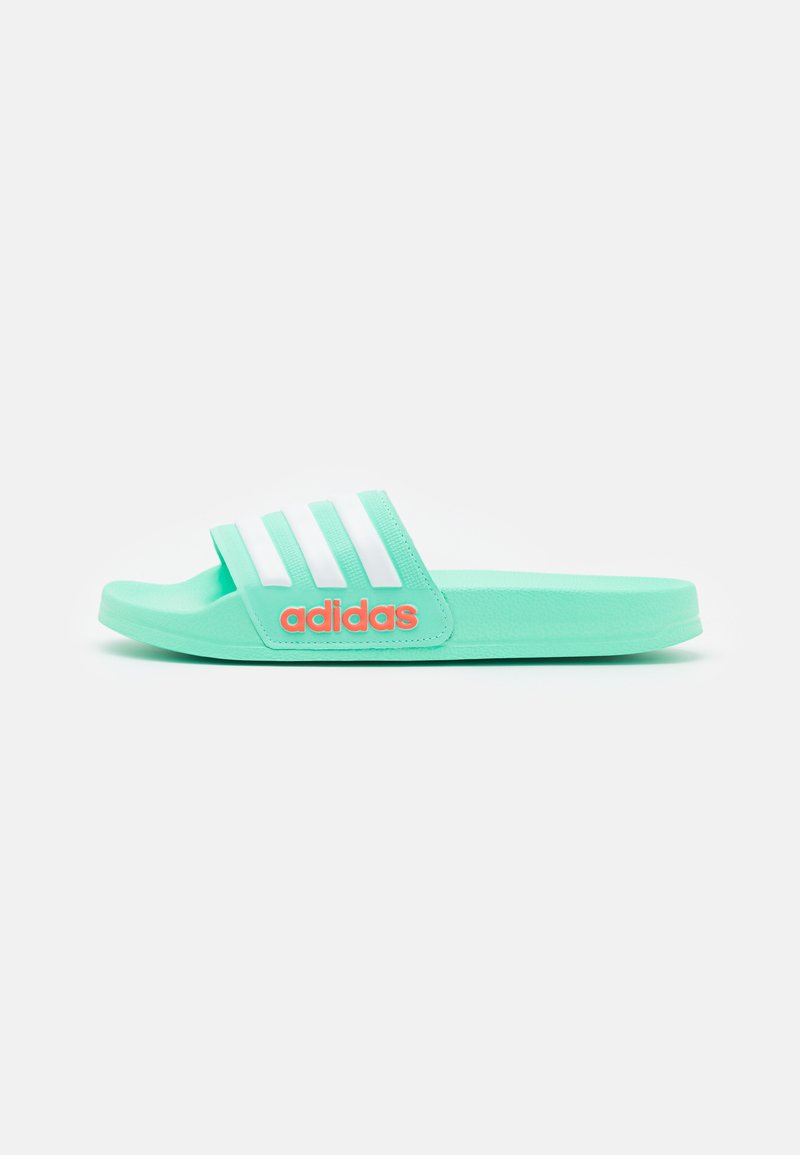 adidas Performance ADILETTE SHOWER - Chinelos de piscina - pulse mint/footwear white/turbo