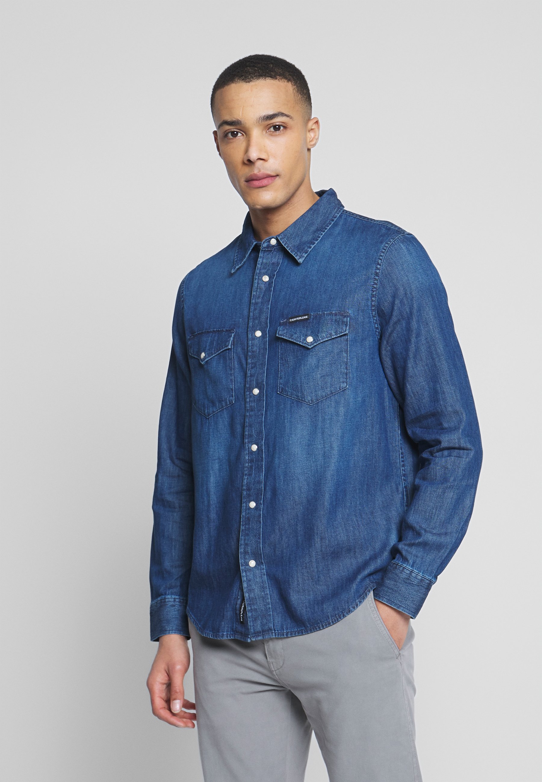 calvin klein modern western shirt|OFF 