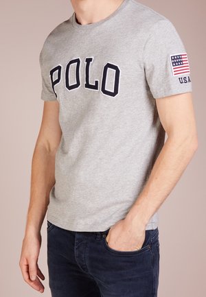 T-shirts print - mottled light grey