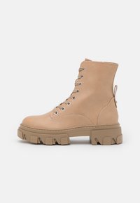 ONLY SHOES Stivaletti con plateau - beige