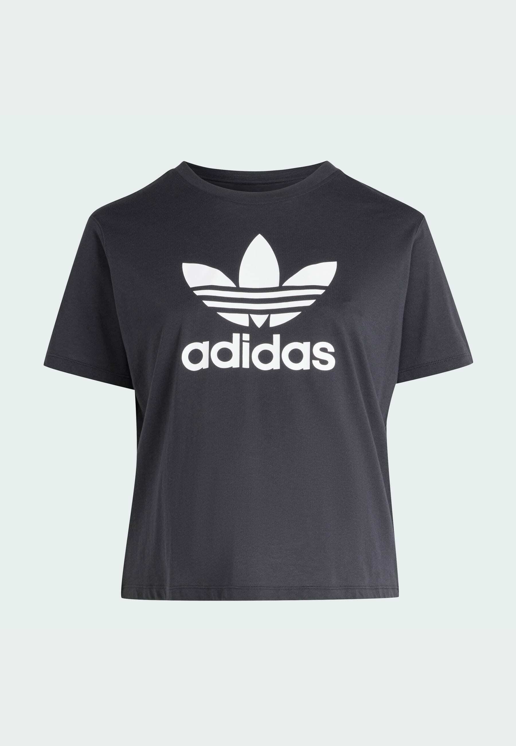 adidas trefoil tee womens black