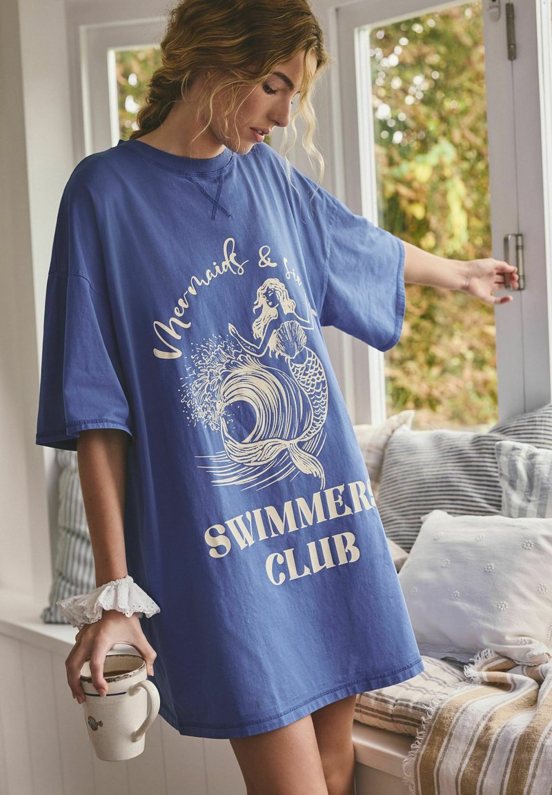 Next GRAPHIC - Camicia Da Notte - Blue/blu - Foto 8