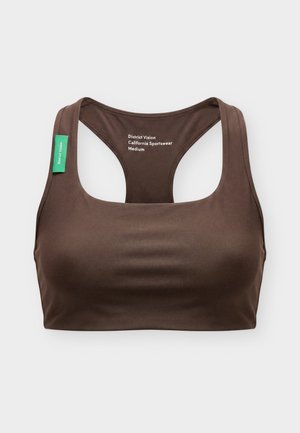 District Vision, MEDIUM SUPPORT RACER BACK BRA - Sport-BH mit mittlerer Stützkraft - umber