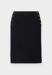 ONLHUSH BUTTON MIDI SKIRT - Pencil skirt - washed black