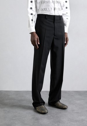 TAILORED TWIST - Housut - black