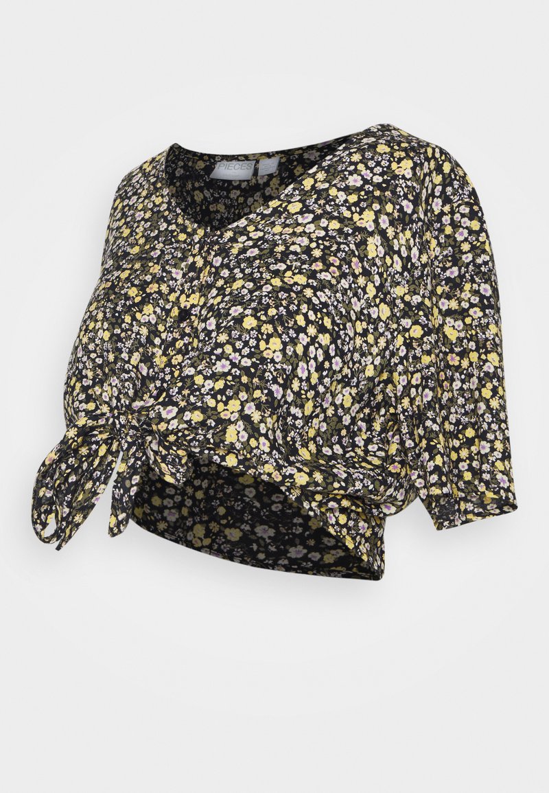 Damen T-Shirts | Pieces Maternity PMNYA CROP TIE T-Shirt print black/schwarz meliert - OH86714 Damen T-Shirts | Pieces Maternity PMNYA CROP TIE T-Shirt print black/schwarz meliert - OH86714
