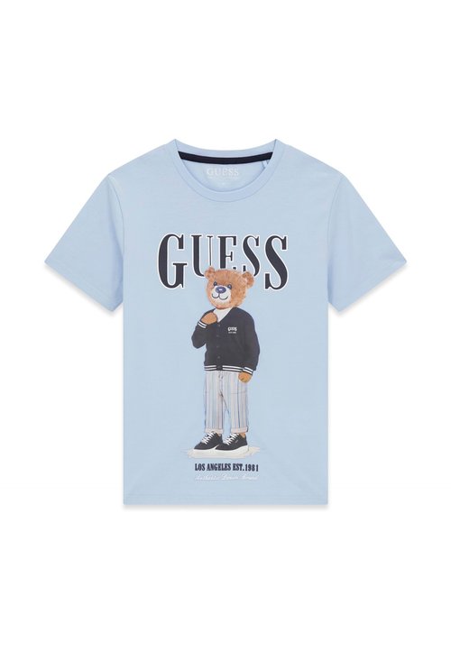 Guess JUNIOR SS T-SHIRT UNISEX - Tricou cu imprimeu - hellblau