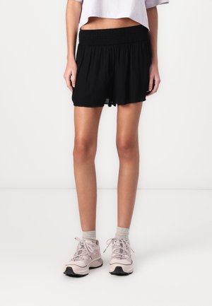JOHNNY SMOCKED WAIST - Badeshorts - black out