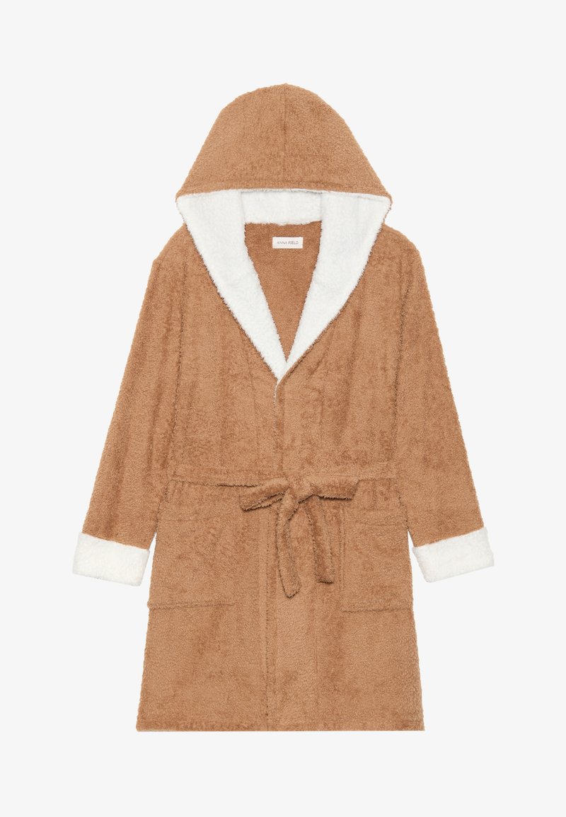 Anna Field FLUFFY HOODED BATHROBE - Dressing gown - light brown - Zalando.ie Anna Field FLUFFY HOODED BATHROBE - Dressing gown - light brown - Zalando.ie