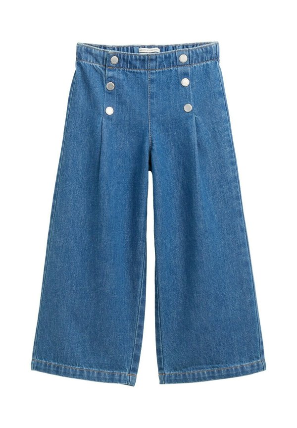 WIDE LEG JEANS MIT KNOPF-DETAILS - Flared Jeans