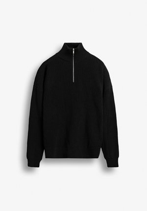 Burocs, CHUNKY HALF ZIP - Pullover - black