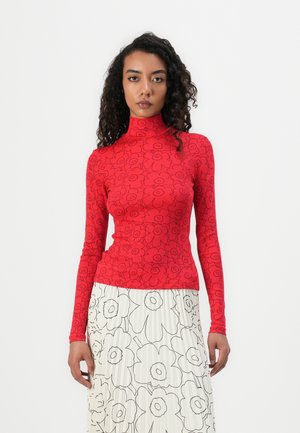 SOLMIA PIIRTO UNIKKO - Long sleeved top - red/wine red