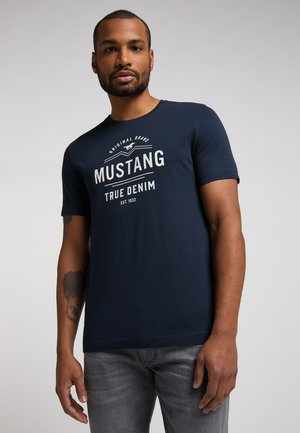 Print T-shirt - blau