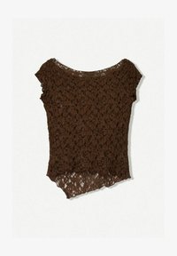 Bershka ASYMMETRIC Blouse Dark Brown marron Fonc ZALANDO FR bershka-asymmetric-blouse-dark-brown-marron-fonc-zalando-fr