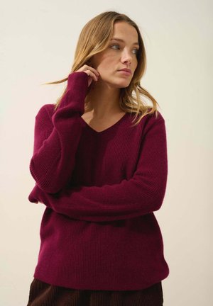 Strickpullover - burgundy