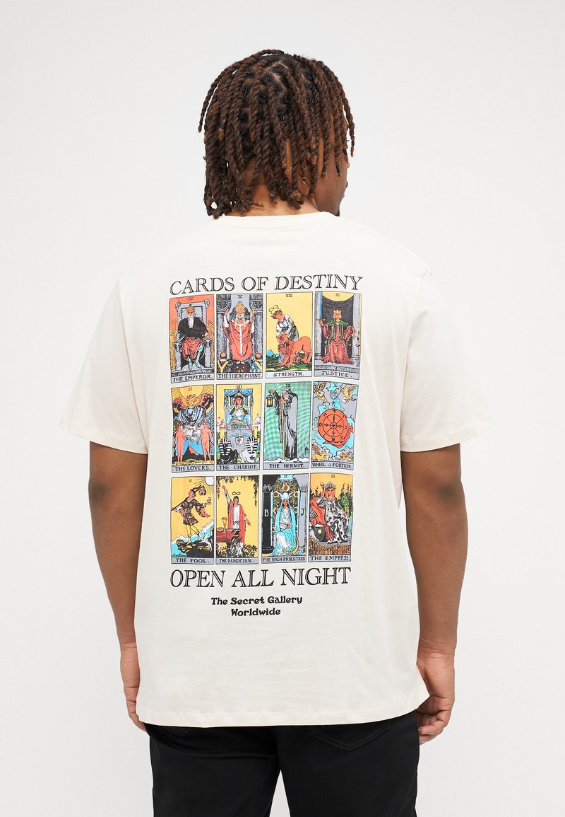 Jack & Jones JORORACLE TEE CREW NECK - Print T-shirt - buttercream