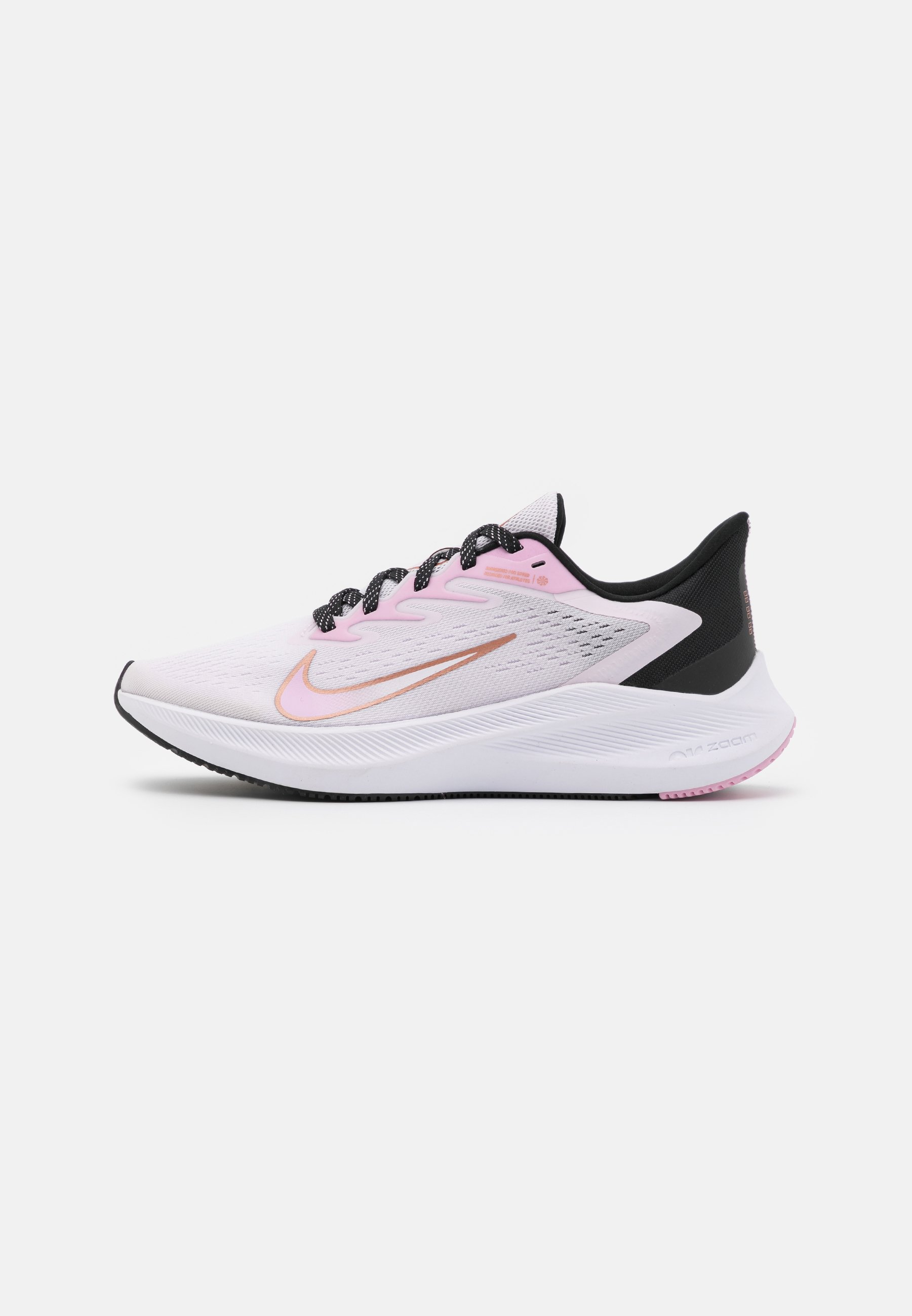 Nike Performance NIKE AIR ZOOM WINFLO 7 DAMEN-STRASSENLAUFSCHUH -  Chaussures de running neutres - light violet/matallic copper/light arctic  pink/black/rose clair - ZALANDO.FR