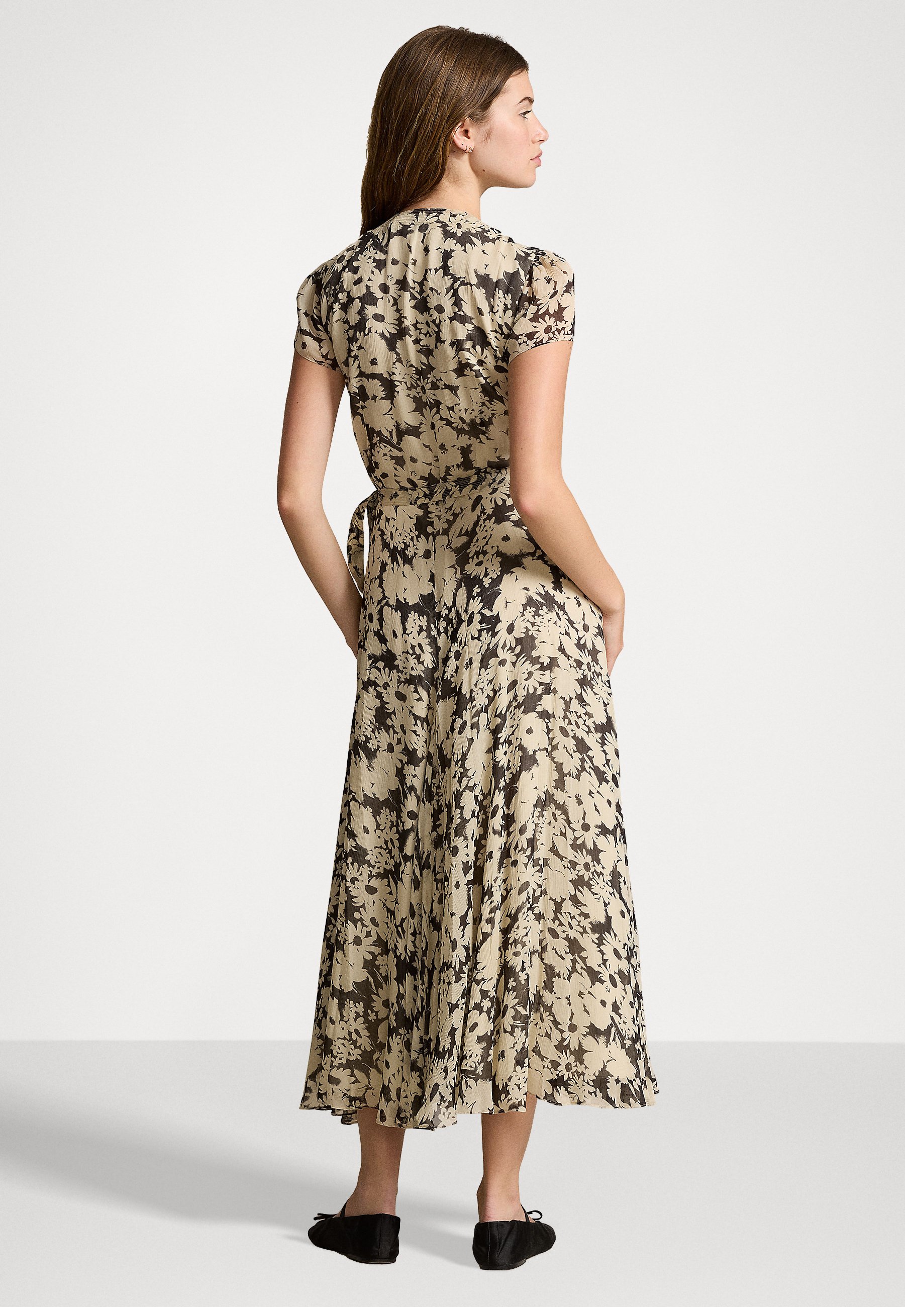 ★関税送料無料 RALPH Crinkled Floral Wrap Dress Crinkled Floral Wrap Dress