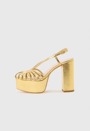 Loeffler Randall ISABELLA LATTICE PLATFORM - Korolliset sandaalit - gold-coloured