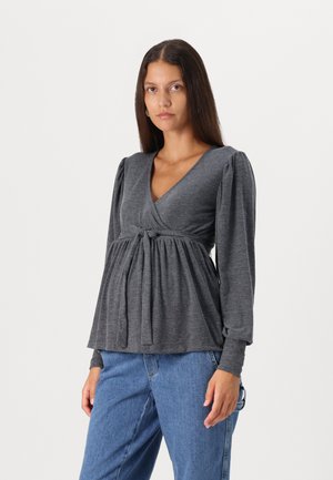 LANABELLA TESS - Topper langermet - black/dark grey