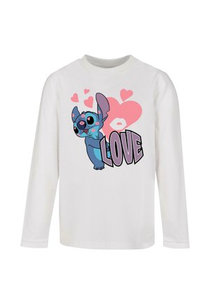 LILO AND STITCH - LOVE HEARTS - Long sleeved top - white