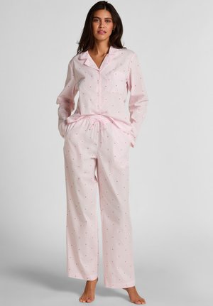 STRIPE HEART - Pyjamabroek - white