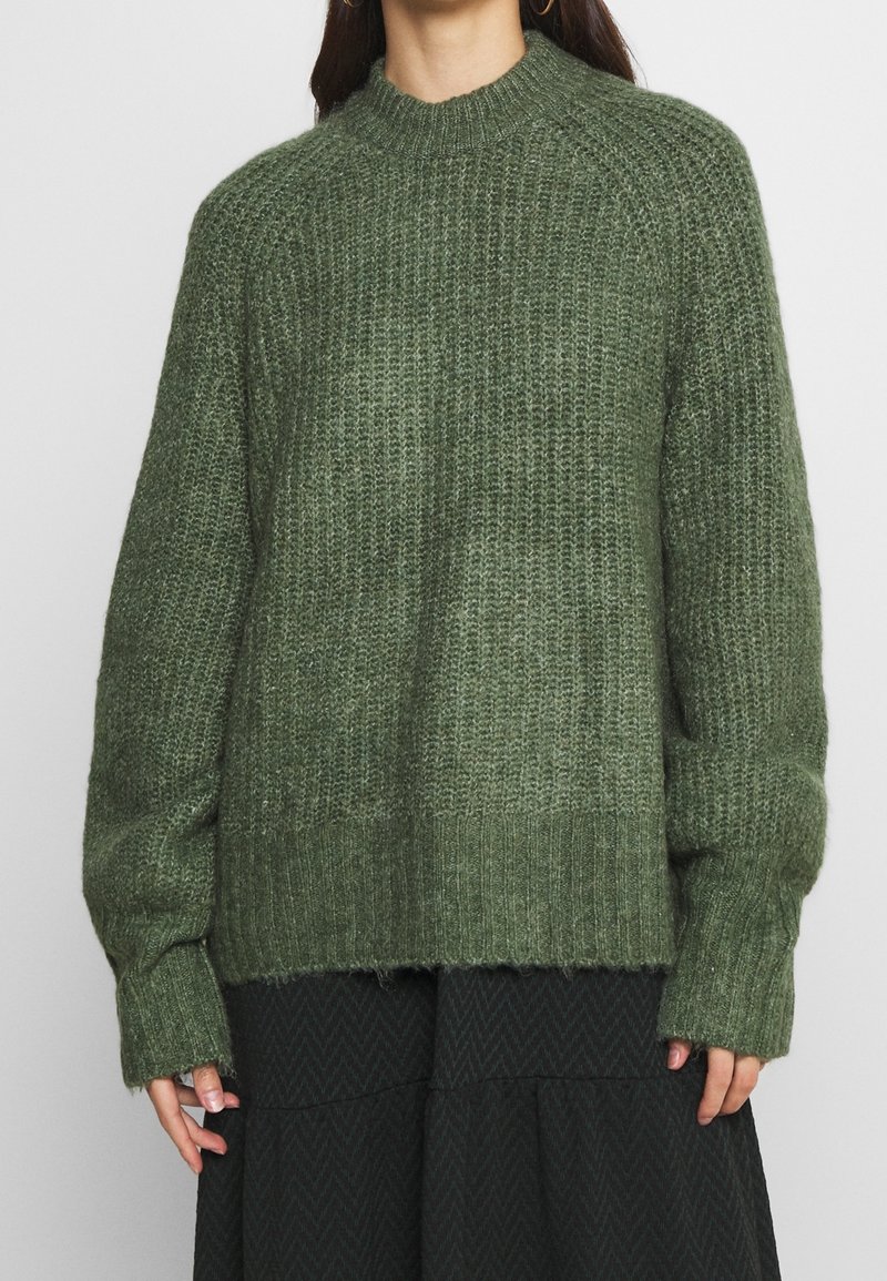 Monki Stickad tröja - khaki