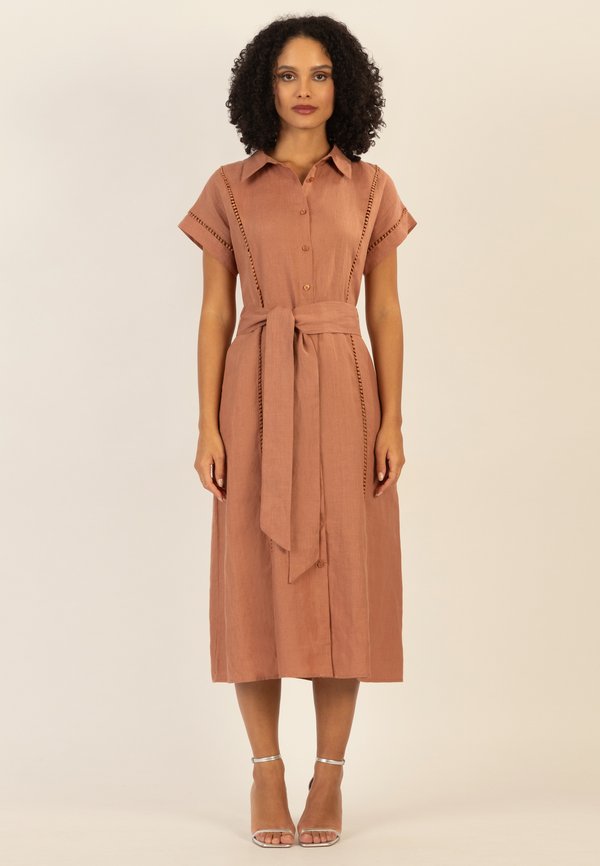 LANGES - Blusenkleid - terrakotta