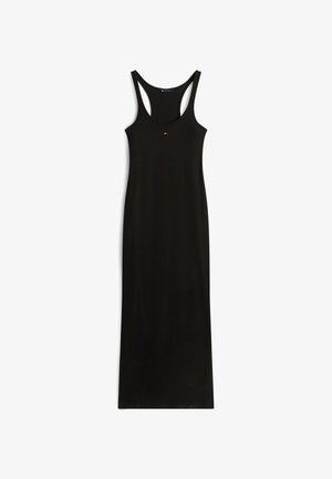 Tommy Jeans, RACERBACK SLIM MAXI TANK DRESS - Maxi šaty - black