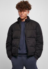 Urban Classics - CROPPED PUFFER JACKET - Žieminė striukė - black Miniatiūros vaizdas 1