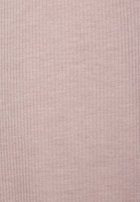 Pink ribbed fabric featuring a fine texture with vertical stripes, evenly spaced, creating a soft and slightly glossy appearance.