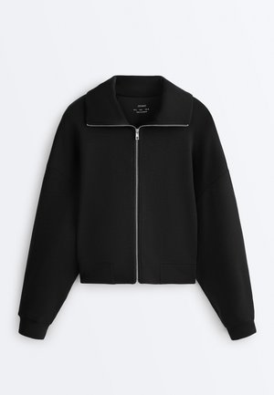 BOXY WITH PLEAT AND SOFT-TOUCH  - Letná bunda - black