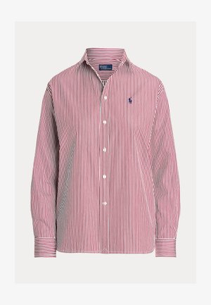 Polo Ralph Lauren RELAXED FIT STRIPED COTTON SHIRT - Pogājama blūze - wine/white