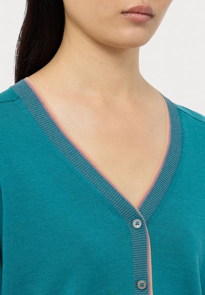PS Paul Smith WOMENS BUTTON THROUGH - Casaco de malha - blue