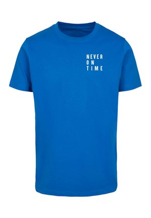 NEVER ON TIME TEE - T-Shirt print - blue