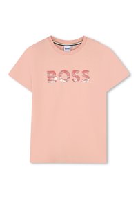 BOSS Kidswear JUNIOR SHORT SLEEVES TEE - Marškinėliai su spaudiniu - blossom pink