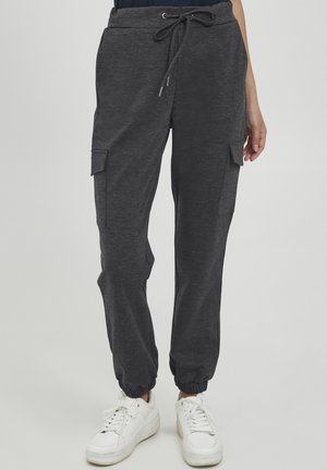 OXHENNI - Pantalones cargo - dark grey melange