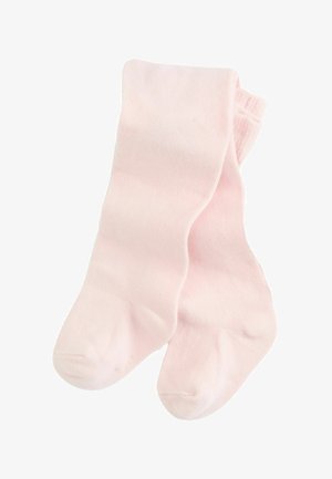 Sosete din bumbac roz deschis, textură moale, formă standard, vârf fără cusături, design ribitat în partea de sus, potrivite pentru purtarea casuală.