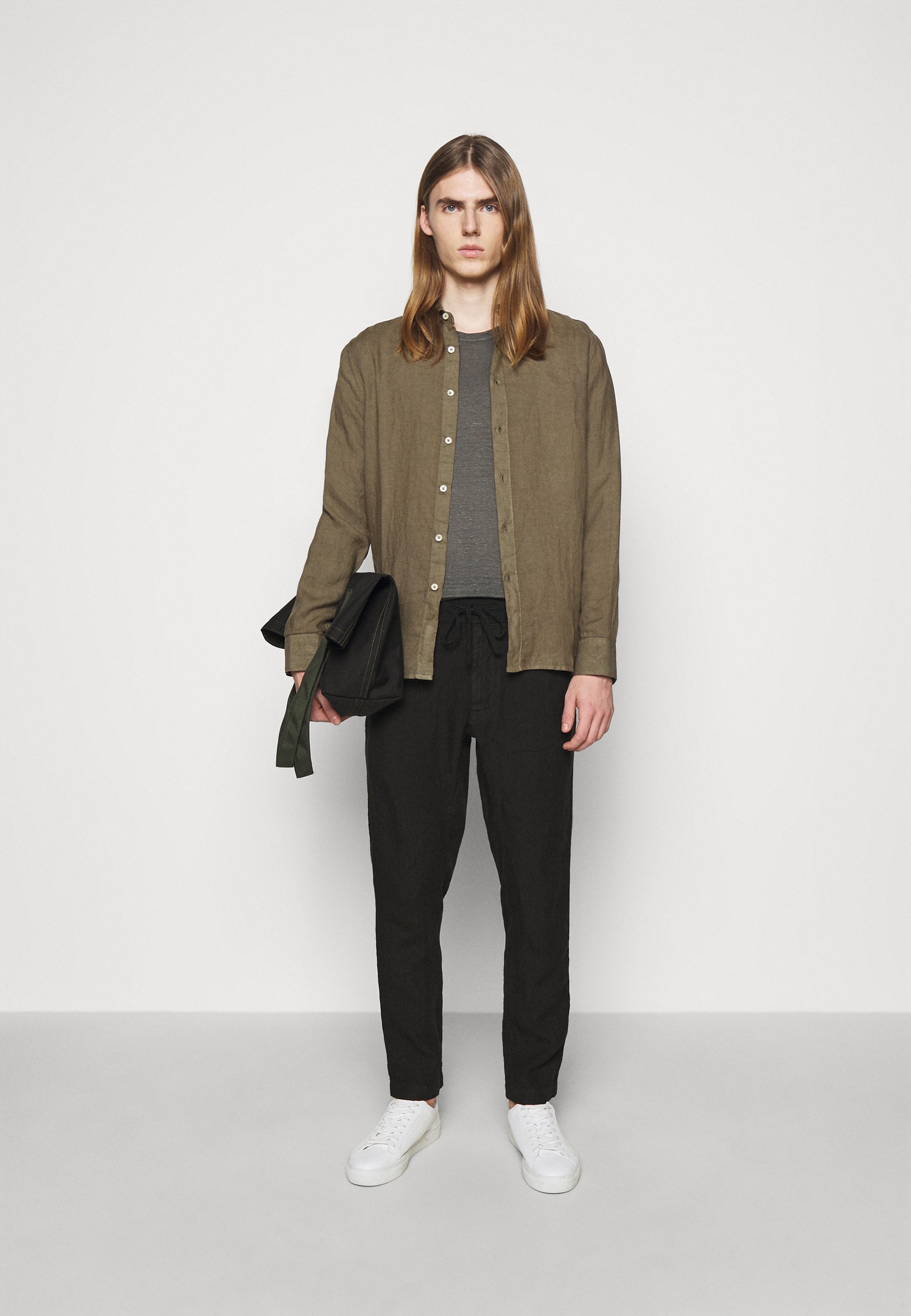 120% Lino TROUSERS - Pantaloni - black/nero - Zalando.it