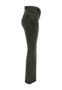 Urban Classics HIGH WAIST - Trapezaste traperice - black heavy acid washed
