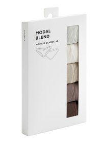 OYSHO 5 MODAL BLEND V-CUT CLASSIC - Shorties - khaki grey beige