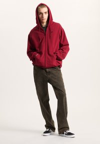 Vans SALTON LOOSE FIT FULL  - Felpa con zip - dark red