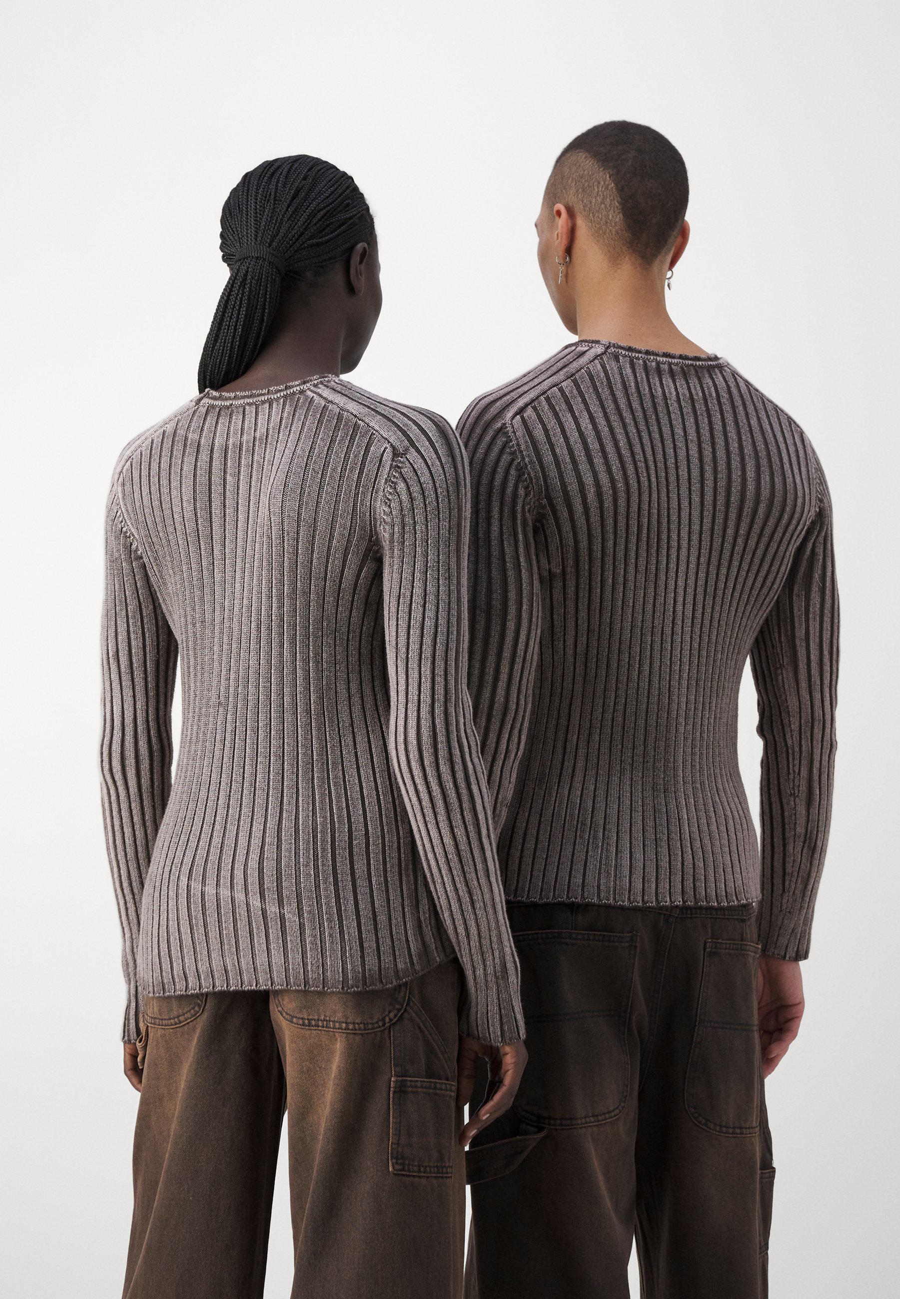 送関込 JADED LONDON Ribcage Knit Jumper 長袖 Black Ribcage Knit Jumper | Jaded Man