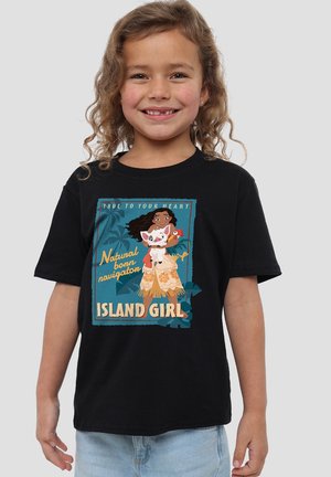 Disney MOANA ISLAND GIRL - Print T-shirt - black