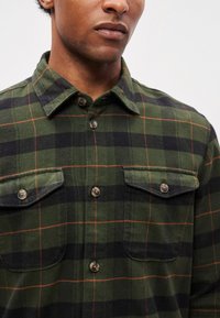 Marc O'Polo DENIM OVER FLAP POCKETS CHECK - Letná bunda - dark green/multi