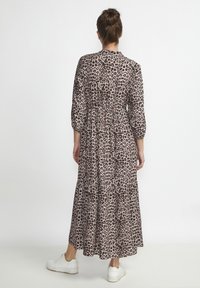 Cream Maxi šaty - brown