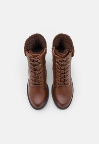 Anna Field Botines con cordones - cognac