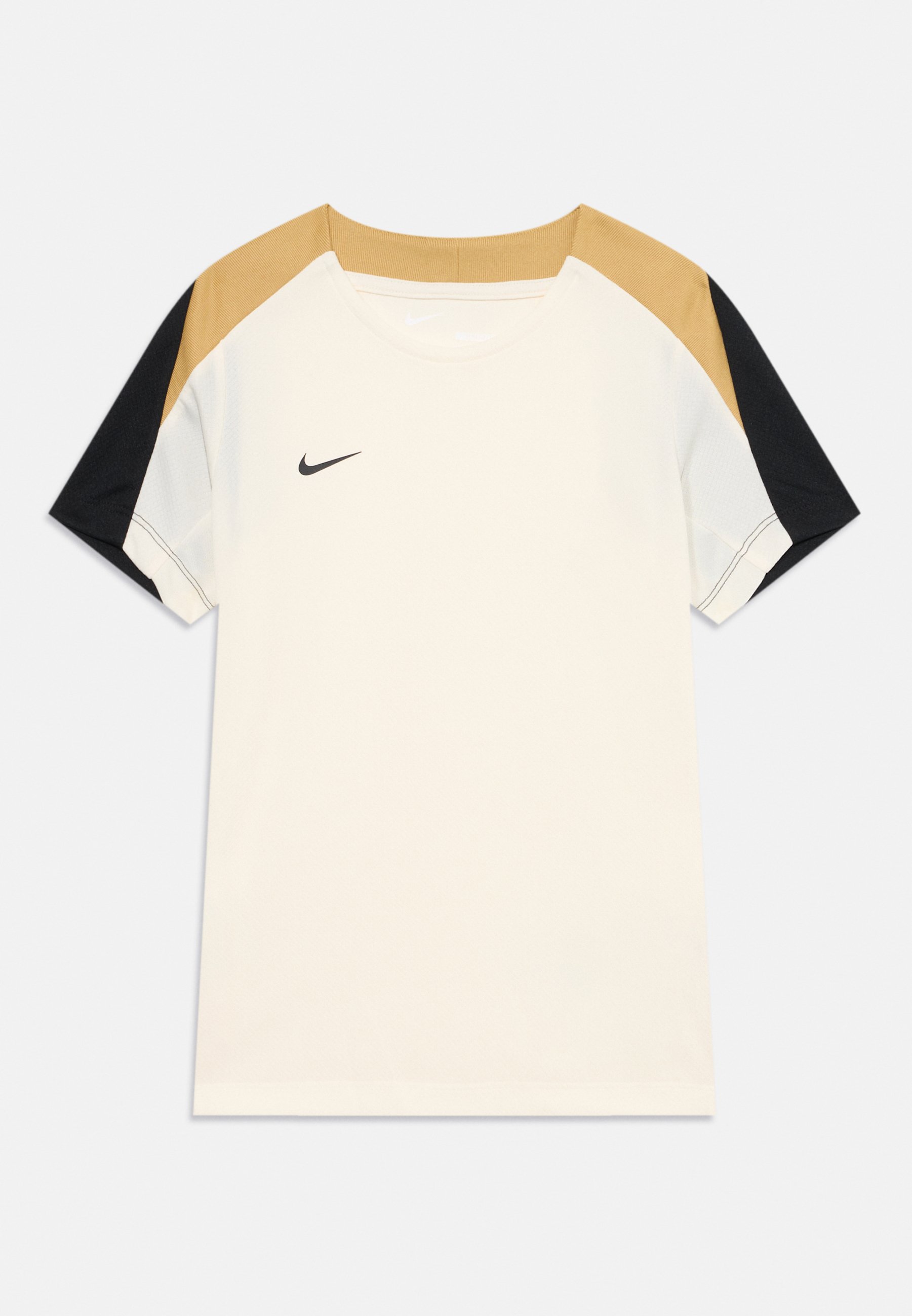 white and gold nike top