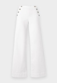 ONLMADISON BUTTON WIDE - Široké nohavice - white denim