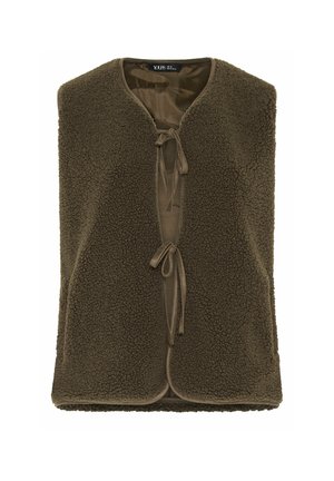 Yours Clothing, PLUS SIZE FLEECES - Veste sans manches - chocolate
